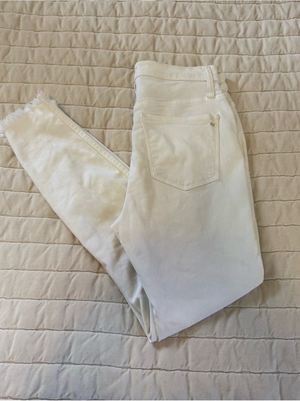 Madewell Women’s 10” High-Rise Skinny White Jeans — Size 27